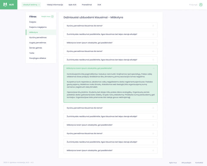 ALIS - FAQ page